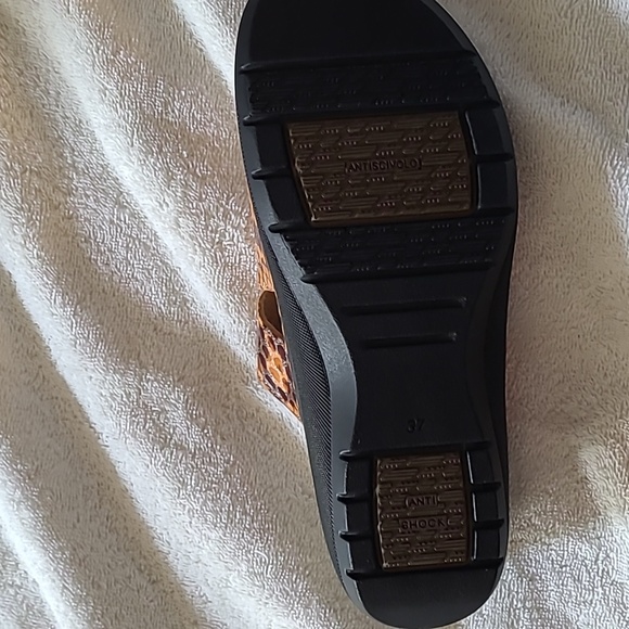 Women's sandals size 37, made in Italy, orange - Picture 3 of 9